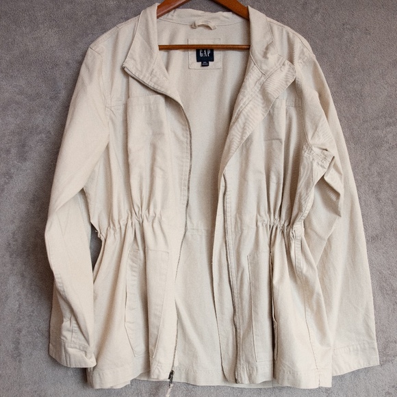 XXL Gap Ivory Comfortable & Stylish Cargo Jacket Lightweight Versatile Warm - Picture 1 of 10